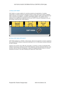 The SAP HANA FAQ - answering key SAP In