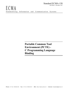 Portable Common Tool Environment (PCTE)