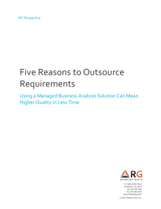 Five Reasons to Outsource Requirements