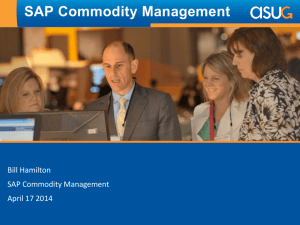 SAP Commodity Management