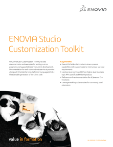 ENOVIA Studio Customization Toolkit