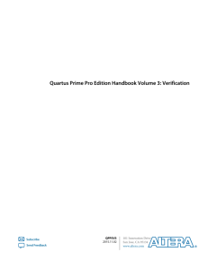 Quartus Prime Pro Edition Handbook Volume 3: Verification