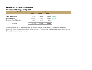 Council Expenses - City of Greater Sudbury