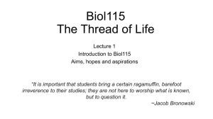 Introduction to Biol115