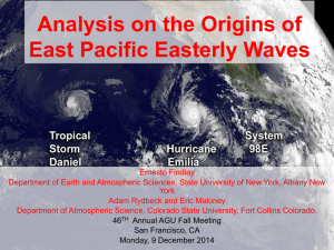 Analysis on the origins of East Pacific Easterly Waves. 46th Annual