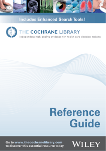 Reference Guide - Cochrane Library