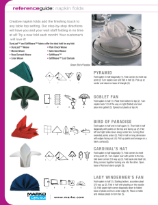 referenceguide: napkin folds