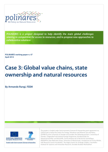 Case 3: Global Value Chains, State Ownership and Natural Resources