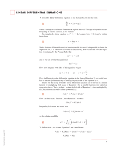 Linear Differential Equations