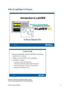 Intro to LabView in 6 hours