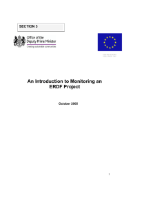 An Introduction to Monitoring an ERDF Project