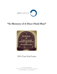 In Memory of A Once Fluid Man - Spartan Fund Management Inc.