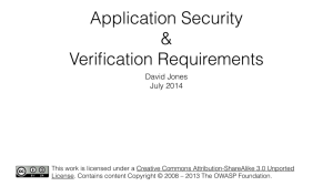 Application Security & Verification Requirements - i