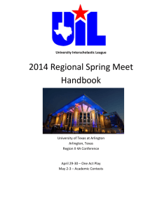 2014 Regional Spring Meet Handbook