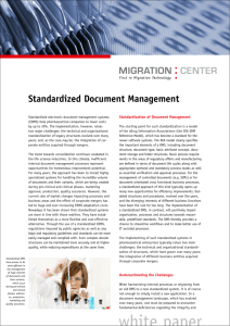 Standardized Document Management