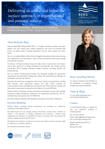 Robynne Berg Speaker Profile CMO_Oct11