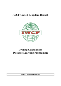 Drilling Calculations Part 2 - International Well Control Forum