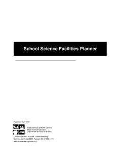 School Science Facilities Planner - North Carolina Prototype School