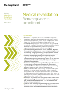 Medical revalidation: From compliance to