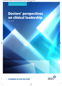 Doctors' Perspectives on Clinical Leadership