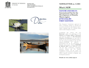 NEWSLETTER no. 5/2011 What's NEW DANUBE AND DELTA