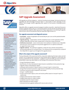 SAP Upgrade Assessment
