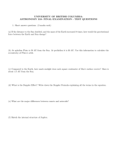 astronomy 310: final examination - test questions