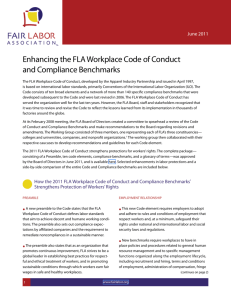 enhancing the Fla Workplace Code of Conduct and Compliance