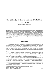 The arithmetic of growth: Methods of calculation