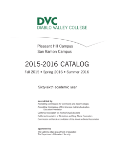 2015-2016 CATALOG - Diablo Valley College