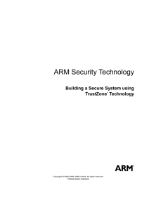ARM Security Technology Building a Secure