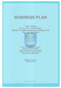 business plan - UiTM Institutional Repository