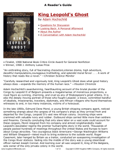 Reader's Guide for King Leopold's Ghost published by Houghton
