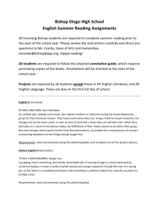 Bishop Diego High School English Summer Reading Assignments