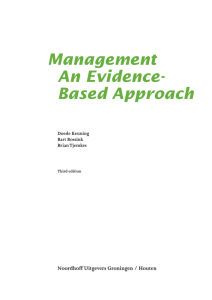 Management An Evidence- Based Approach