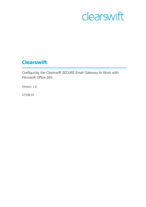 Configuring the Clearswift SECURE Email Gateway to Work with