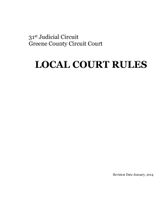 local court rules - Greene County Missouri