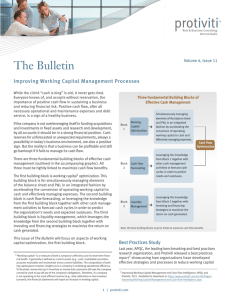 The Bulletin - Improving Working Capital Management