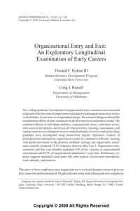 Organizational Entry and Exit