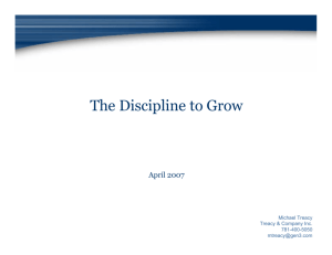 Build the management discipline to grow
