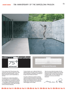 75th ANNIVERSARY OF THE BARCELONA PAVILION 78