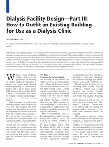Dialysis facility design-part III: How to outfit an existing building for