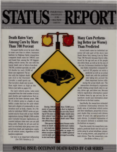 Status Report special issue - Insurance Institute for Highway Safety