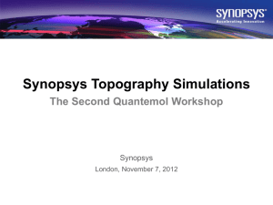 Synopsys Topography Simulations