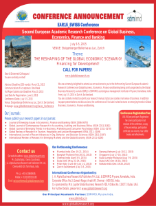 EAR15_SWISS Conference - Global Business Research Journals