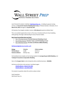 Learn financial & valuation modeling! Wall Street Prep, Inc. is