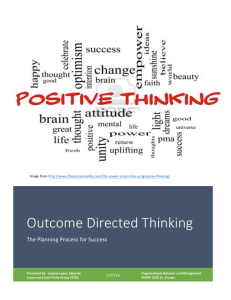 Outcome Directed Thinking