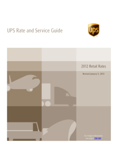UPS Rate and Service Guide