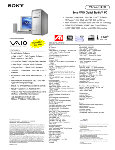 PCV-RS420 Spec Sheet.qxd (Page 1)