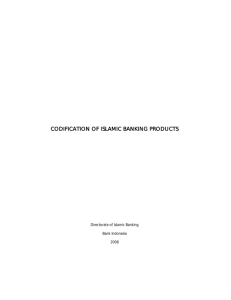 codification of islamic banking products